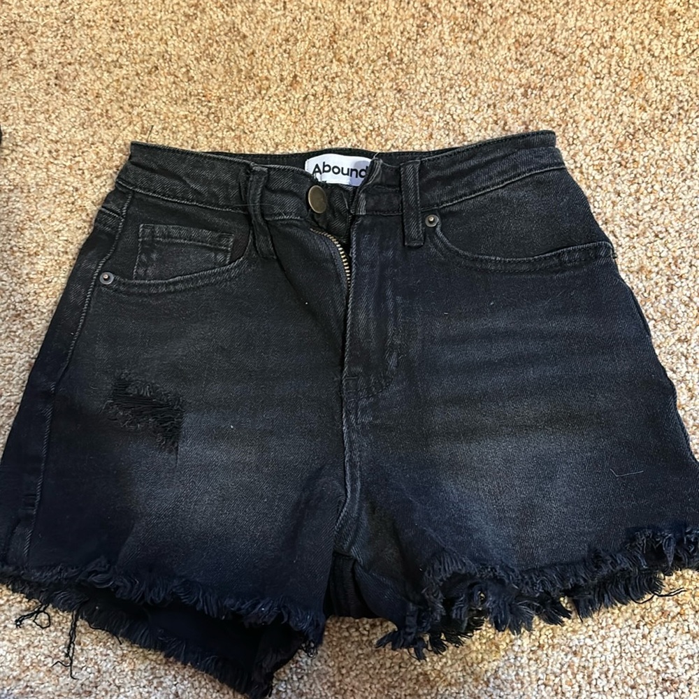 Black Jean shorts